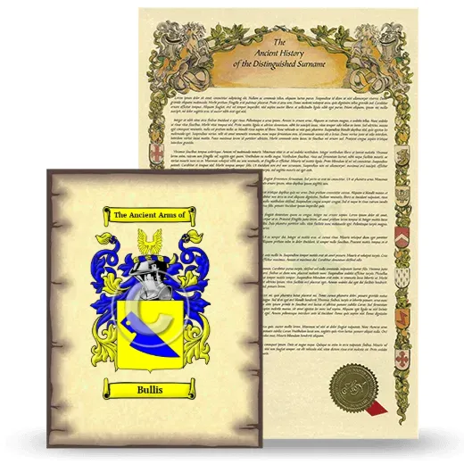 Bullis Coat of Arms and Surname History Package