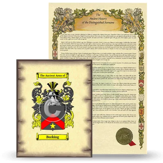 Burking Coat of Arms and Surname History Package