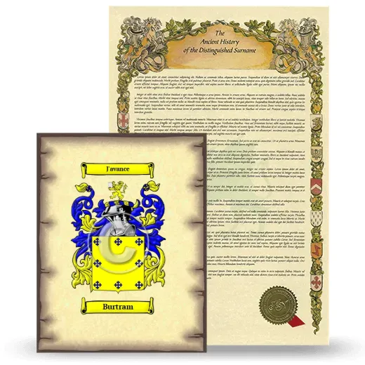 Burtram Coat of Arms and Surname History Package
