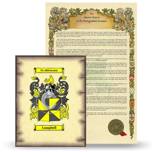 Campbell Coat of Arms and Surname History Package