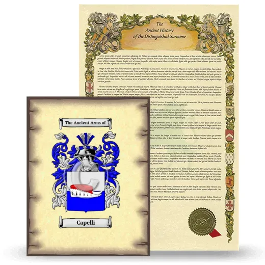 Capelli Coat of Arms and Surname History Package