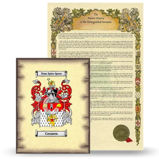 Casmen Coat of Arms and Surname History Package