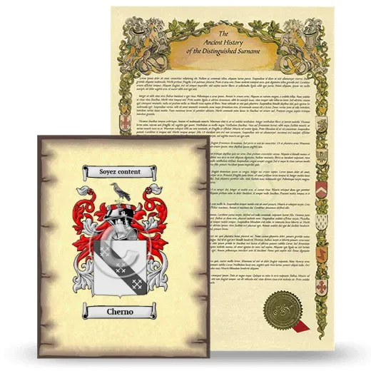 Cherno Coat of Arms and Surname History Package