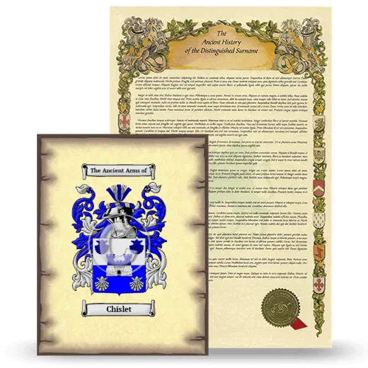 Chislet Coat of Arms and Surname History Package