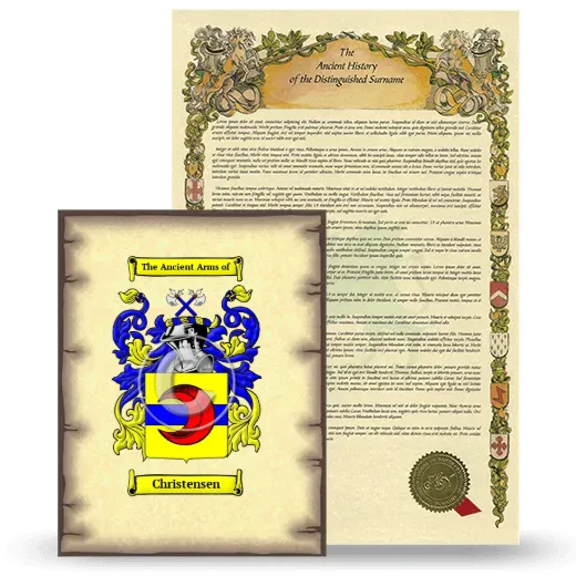Christensen Coat of Arms and Surname History Package