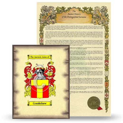 Crankshaw Coat of Arms and Surname History Package