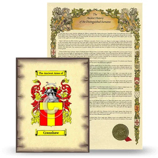 Cranshaw Coat of Arms and Surname History Package
