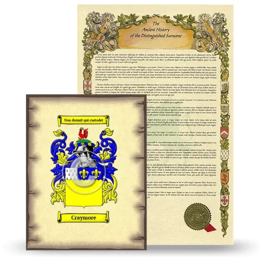 Craymore Coat of Arms and Surname History Package