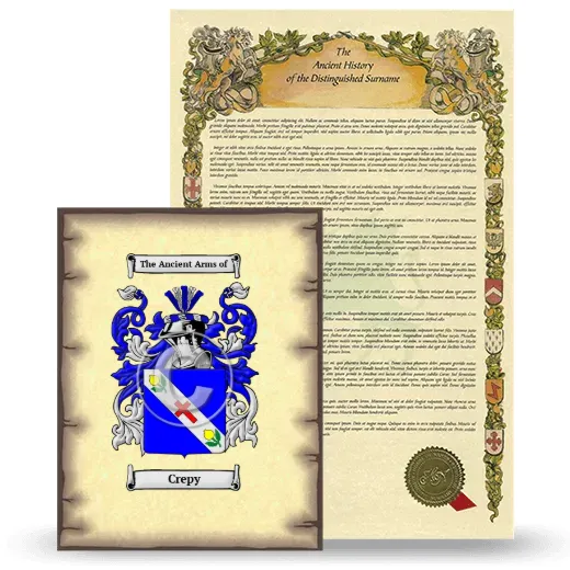 Crepy Coat of Arms and Surname History Package