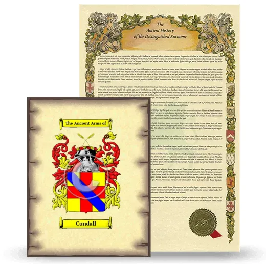 Cundall Coat of Arms and Surname History Package