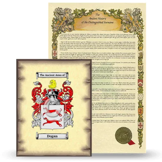 Dogan Coat of Arms and Surname History Package