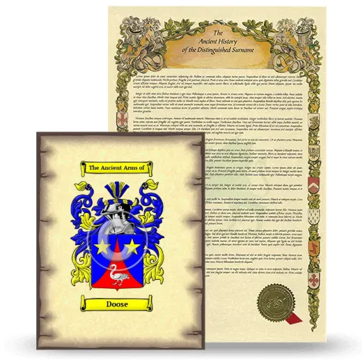 Doose Coat of Arms and Surname History Package
