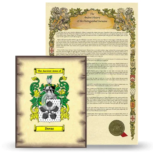 Dovar Coat of Arms and Surname History Package