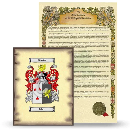 Edah Coat of Arms and Surname History Package