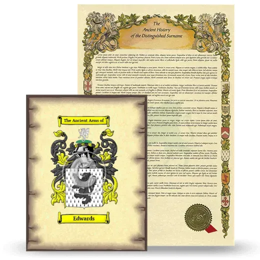 Edwards Coat of Arms and Surname History Package