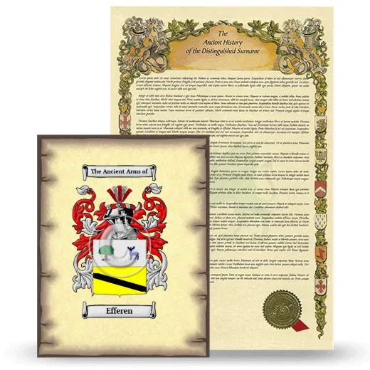 Efferen Coat of Arms and Surname History Package