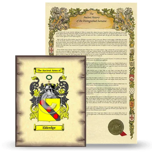 Eldredge Coat of Arms and Surname History Package
