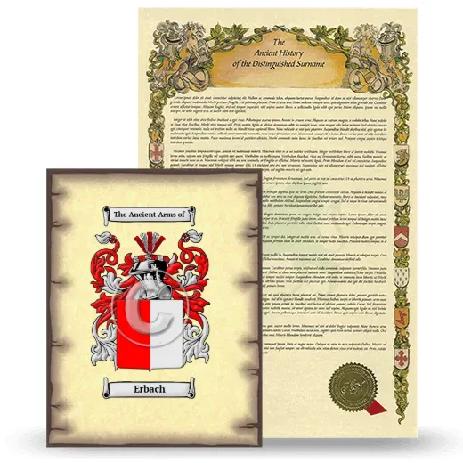 Erbach Coat of Arms and Surname History Package