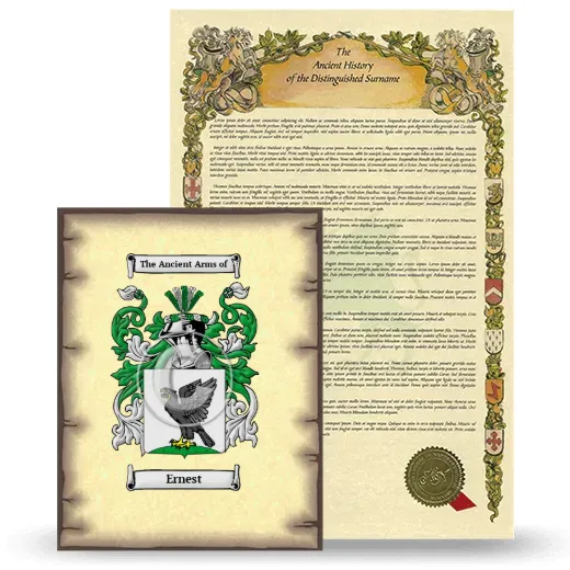 Ernest Coat of Arms and Surname History Package