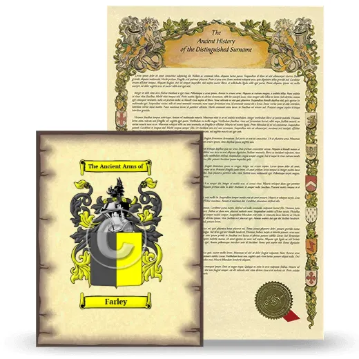 Farley Coat of Arms and Surname History Package