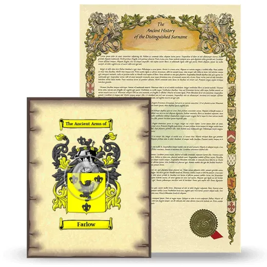 Farlow Coat of Arms and Surname History Package