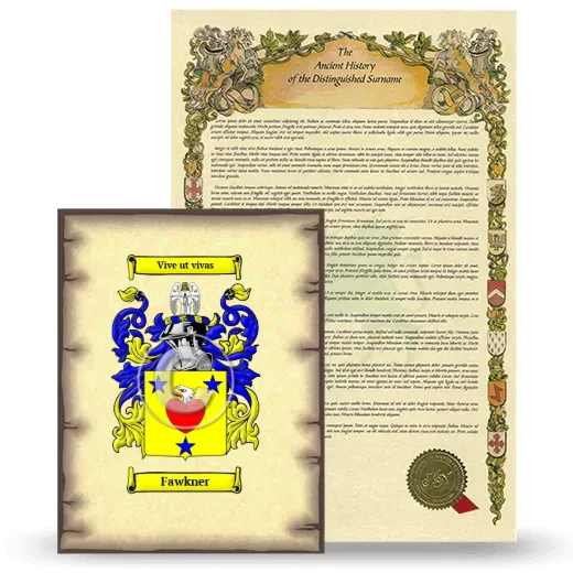 Fawkner Coat of Arms and Surname History Package