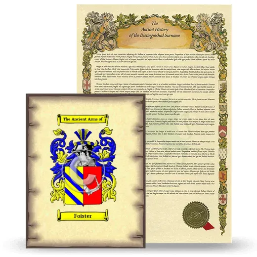 Foister Coat of Arms and Surname History Package