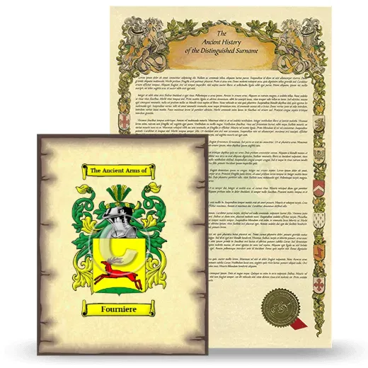 Fourniere Coat of Arms and Surname History Package