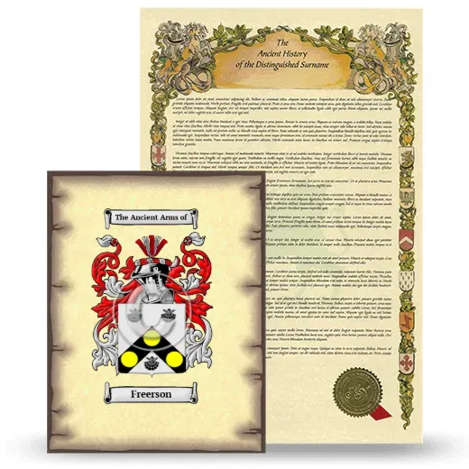 Freerson Coat of Arms and Surname History Package