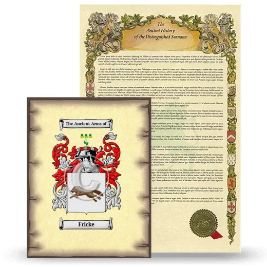 Fricke Coat of Arms and Surname History Package