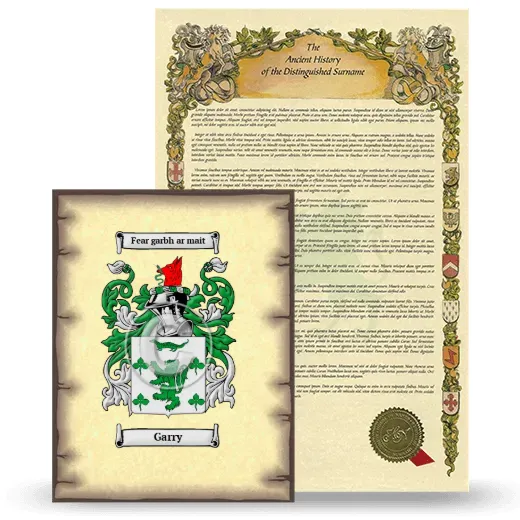 Garry Coat of Arms and Surname History Package