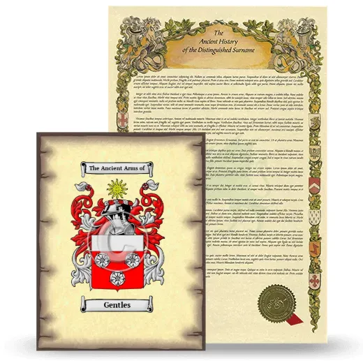 Gentles Coat of Arms and Surname History Package