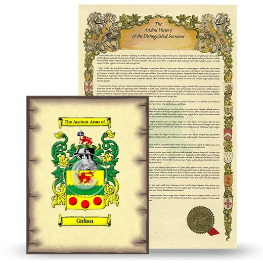 Gidian Coat of Arms and Surname History Package