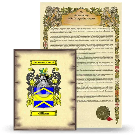 Gillham Coat of Arms and Surname History Package