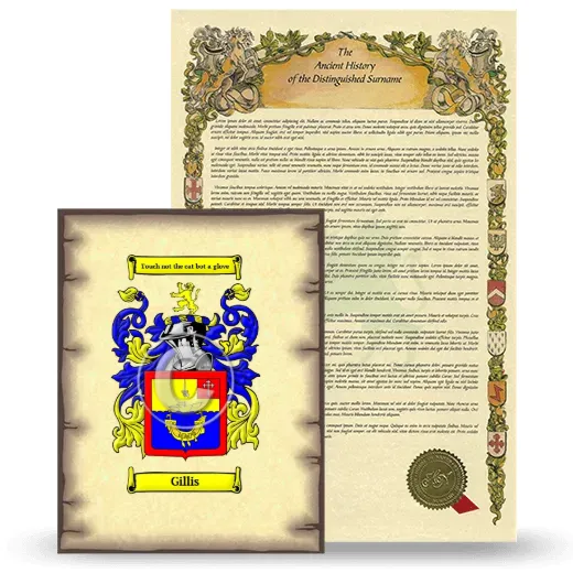 Gillis Coat of Arms and Surname History Package
