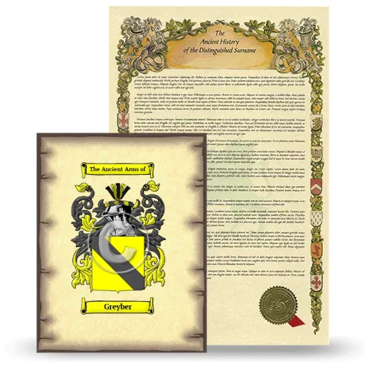 Greyber Coat of Arms and Surname History Package