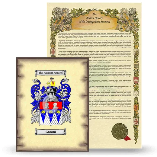 Groom Coat of Arms and Surname History Package