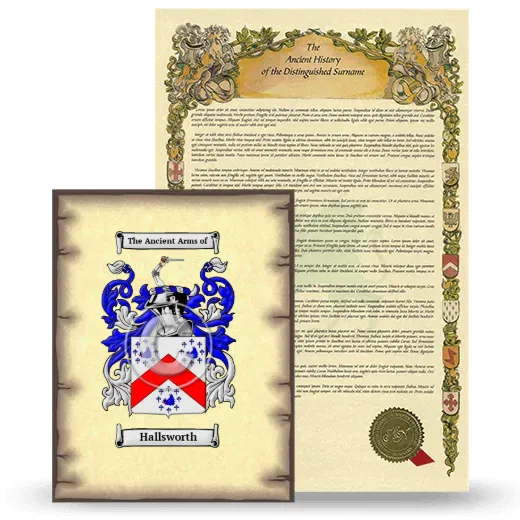 Hallsworth Coat of Arms and Surname History Package
