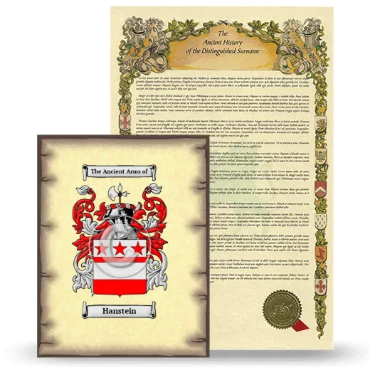 Hanstein Coat of Arms and Surname History Package