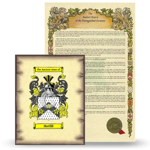 Hatfill Coat of Arms and Surname History Package