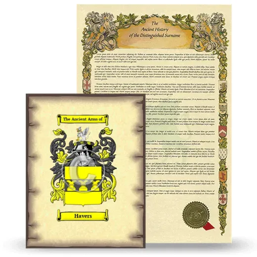 Havers Coat of Arms and Surname History Package