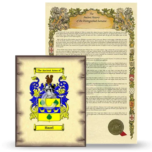 Hazel Coat of Arms and Surname History Package