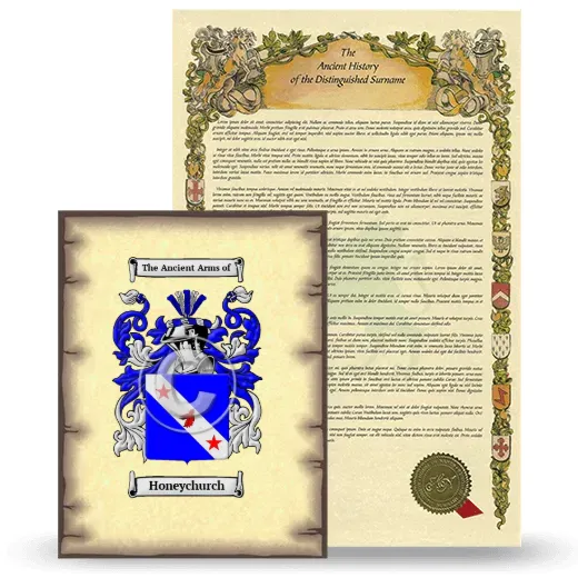 Honeychurch Coat of Arms and Surname History Package