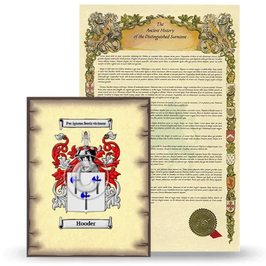 Hooder Coat of Arms and Surname History Package