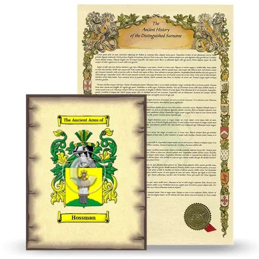Hossman Coat of Arms and Surname History Package