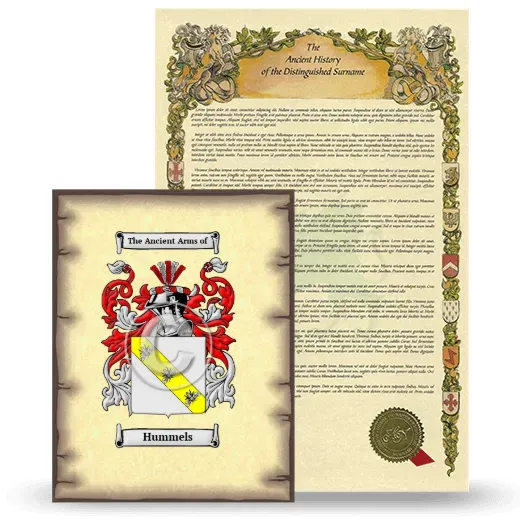 Hummels Coat of Arms and Surname History Package