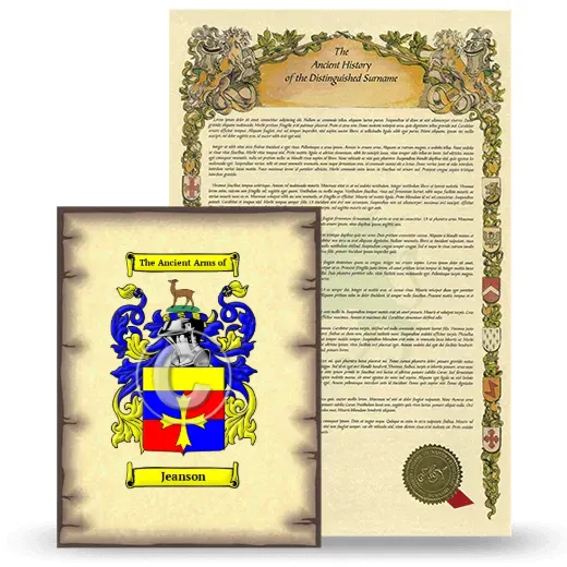 Jeanson Coat of Arms and Surname History Package