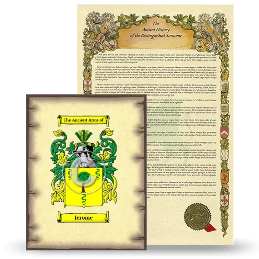 Jerome Coat of Arms and Surname History Package