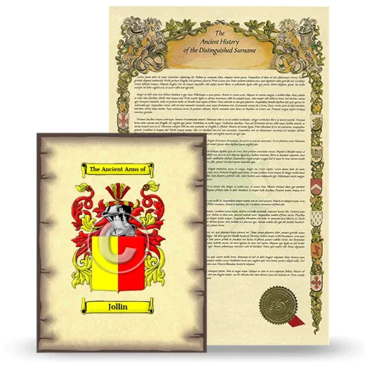 Jollin Coat of Arms and Surname History Package