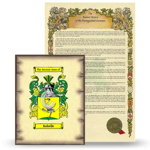 Kobelle Coat of Arms and Surname History Package